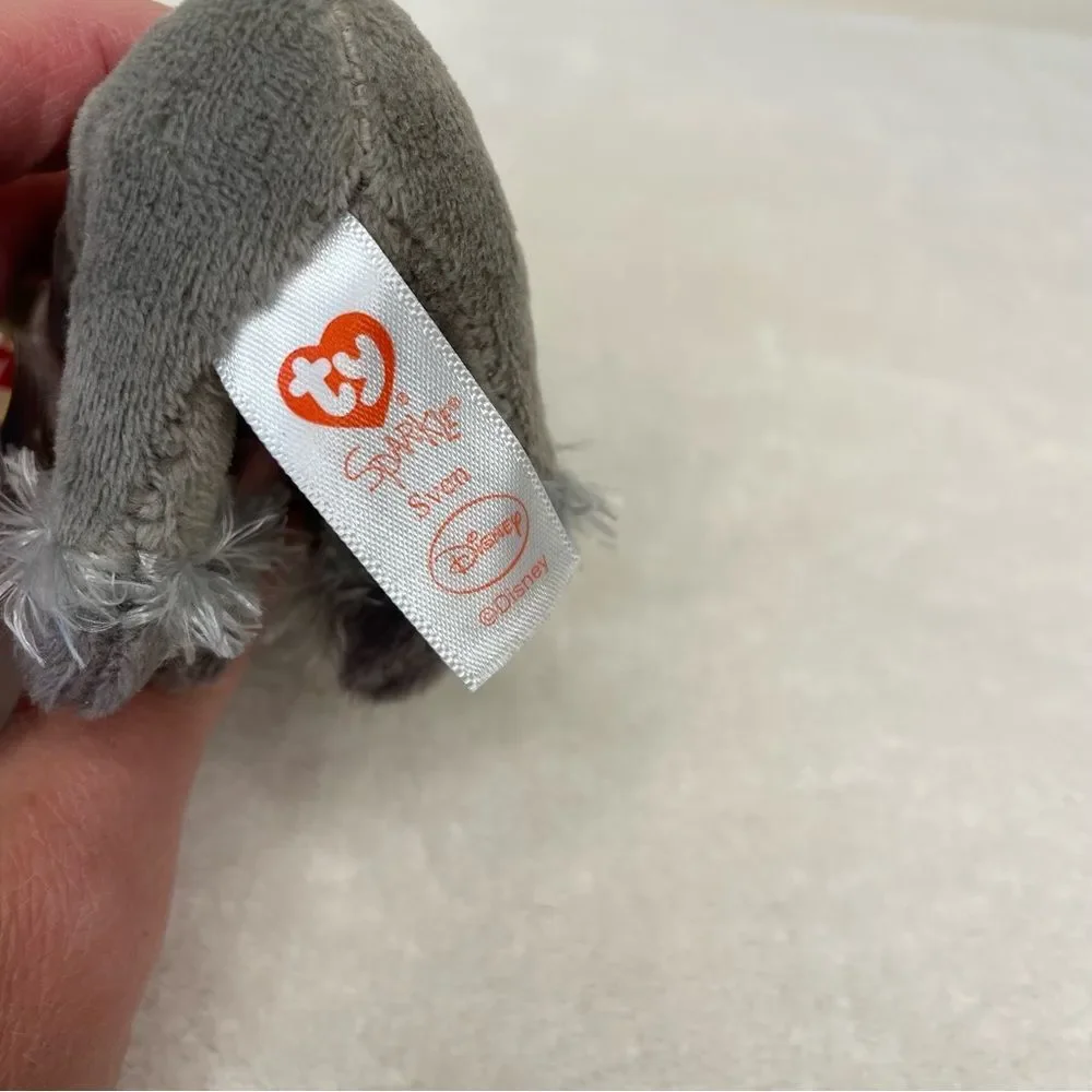 Ty Sparkle Disney Frozen Sven Reindeer Beanie Baby Keyclip New Heart Tag Gray - Picture 5 of 9